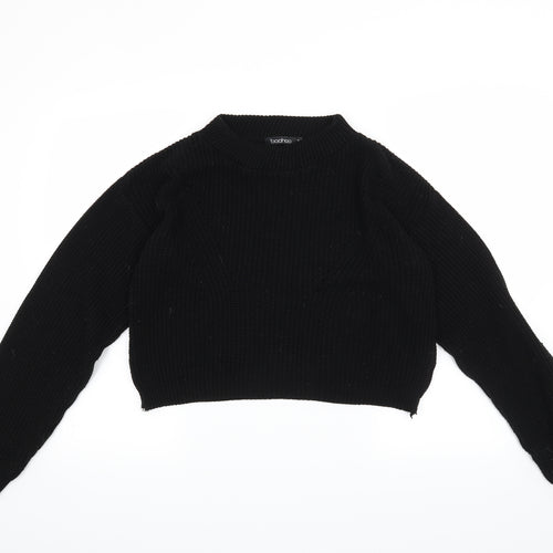 Boohoo Womens Black   Pullover Jumper Size M