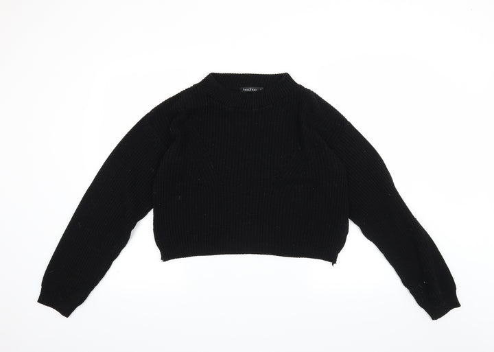 Boohoo Womens Black   Pullover Jumper Size M