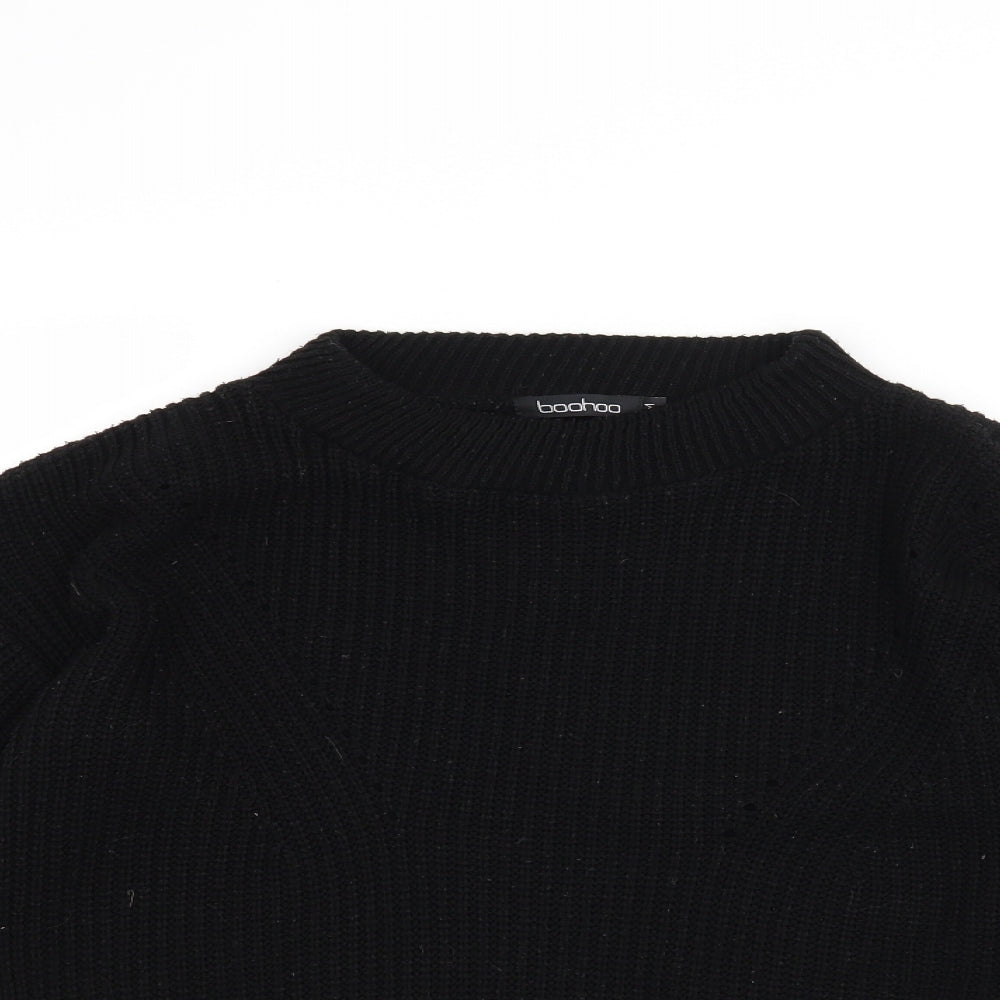 Boohoo Womens Black   Pullover Jumper Size M