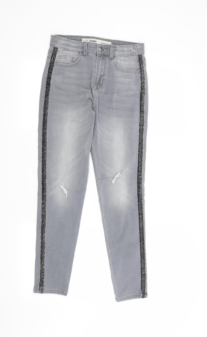 Denim & Co. Girls Grey Skinny Jeans Size 11-12 Years