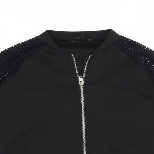 Candy Couture Girls Black   Full Zip Jumper Size 14 Years