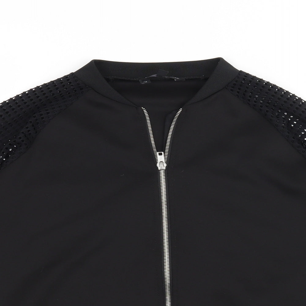 Candy Couture Girls Black   Full Zip Jumper Size 14 Years