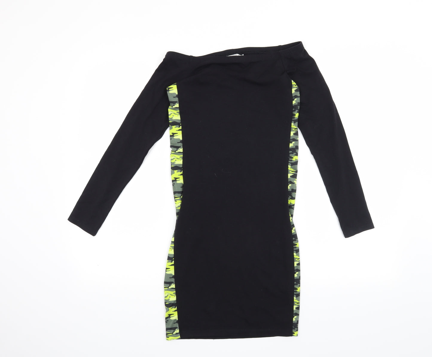 Candy Couture Girls Black Camouflage  A-Line  Size 12 Years