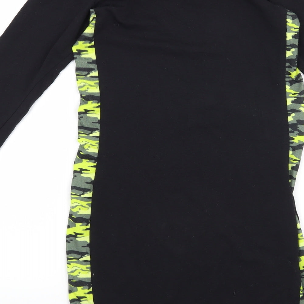 Candy Couture Girls Black Camouflage  A-Line  Size 12 Years
