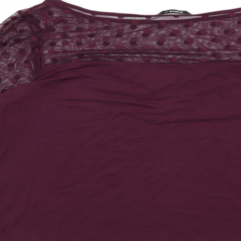 Roman Womens Purple   Basic T-Shirt Size 20