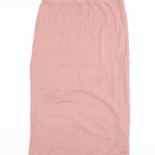 Topshop Womens Pink   Straight & Pencil Skirt Size 10