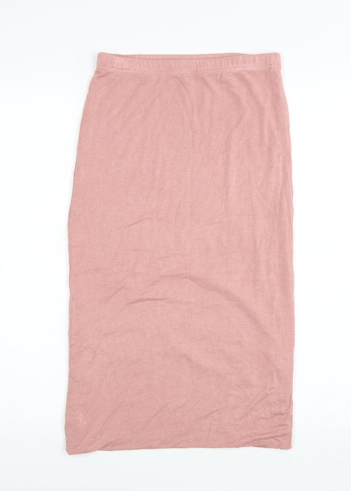 Topshop Womens Pink Straight & Pencil Skirt Size 10