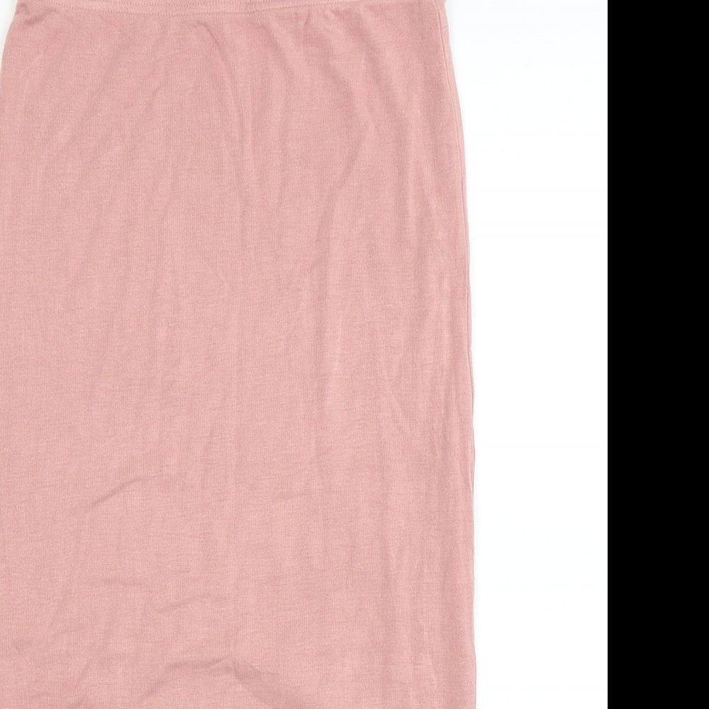 Topshop Womens Pink   Straight & Pencil Skirt Size 10