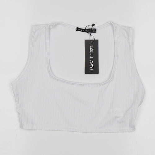 I SAW IT FIRST Womens White   Basic T-Shirt Size 16