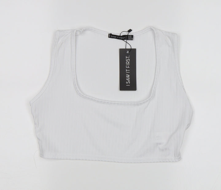 I SAW IT FIRST Womens White   Basic T-Shirt Size 16