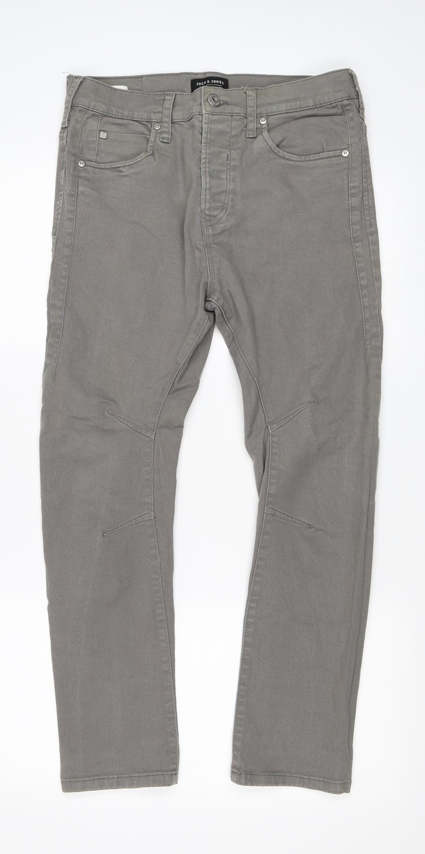 JACK & JONES Mens Grey   Straight Jeans Size 30 in L30 in