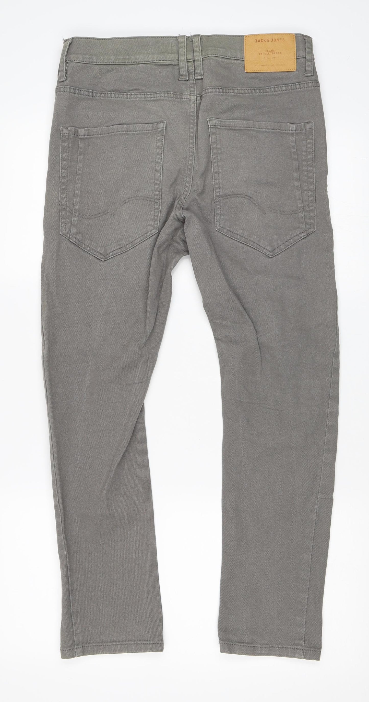 JACK & JONES Mens Grey   Straight Jeans Size 30 in L30 in