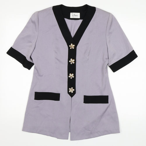 Clizo Womens Purple   Basic Button-Up Size L