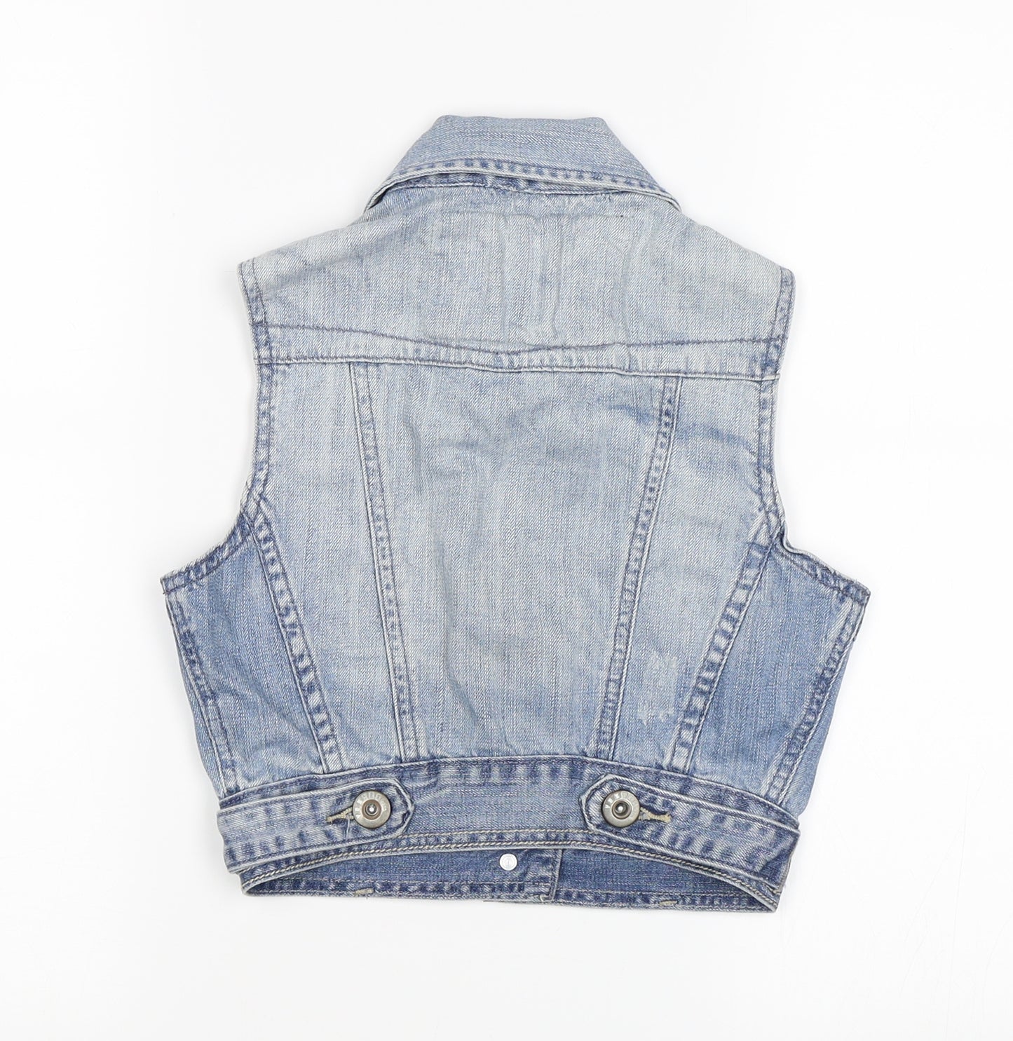 Newlook Womens Blue  Denim Gilet Waistcoat Size 6