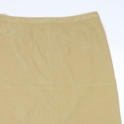 Plus Collection Womens Yellow   A-Line Skirt Size 22
