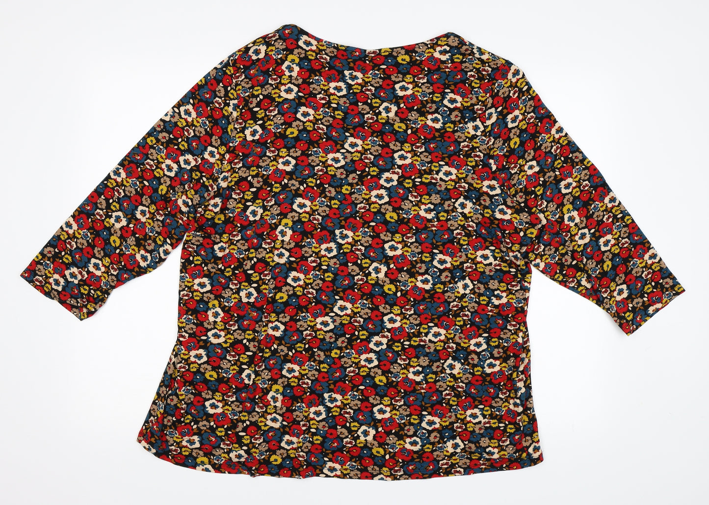 Marks and Spencer Womens Multicoloured Floral  Basic T-Shirt Size 24