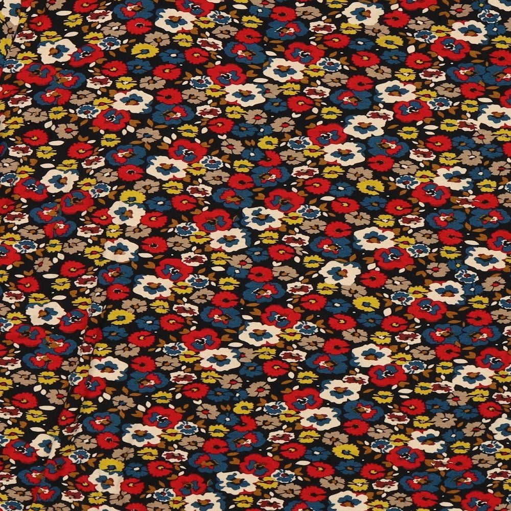 Marks and Spencer Womens Multicoloured Floral  Basic T-Shirt Size 24