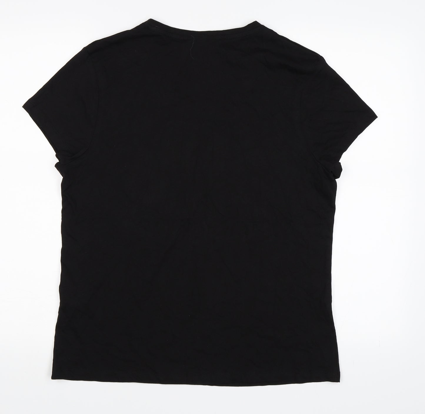 Lipsy Womens Black   Basic T-Shirt Size L