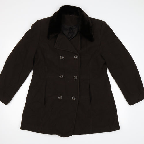 Richards Womens Brown   Pea Coat Coat Size 14