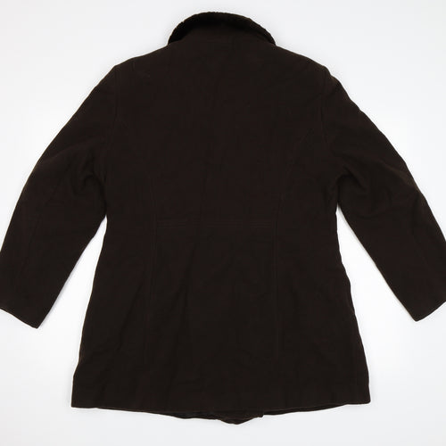Richards Womens Brown   Pea Coat Coat Size 14