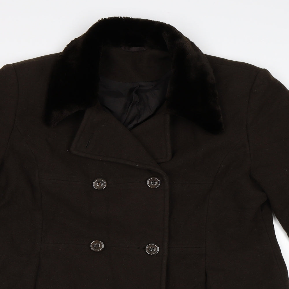 Richards Womens Brown   Pea Coat Coat Size 14