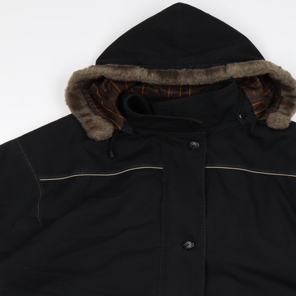Dannimac Womens Black   Parka Jacket Size 14