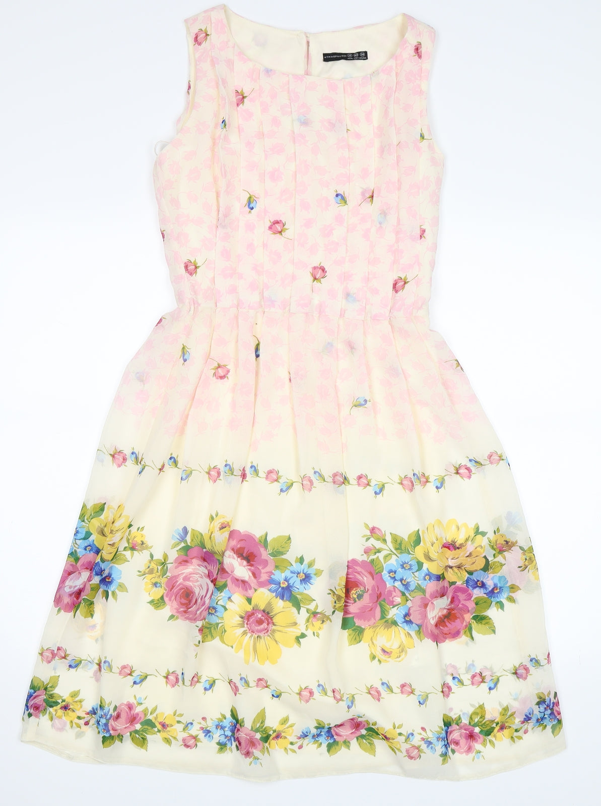 Primark Womens Pink Floral  Fit & Flare  Size 12