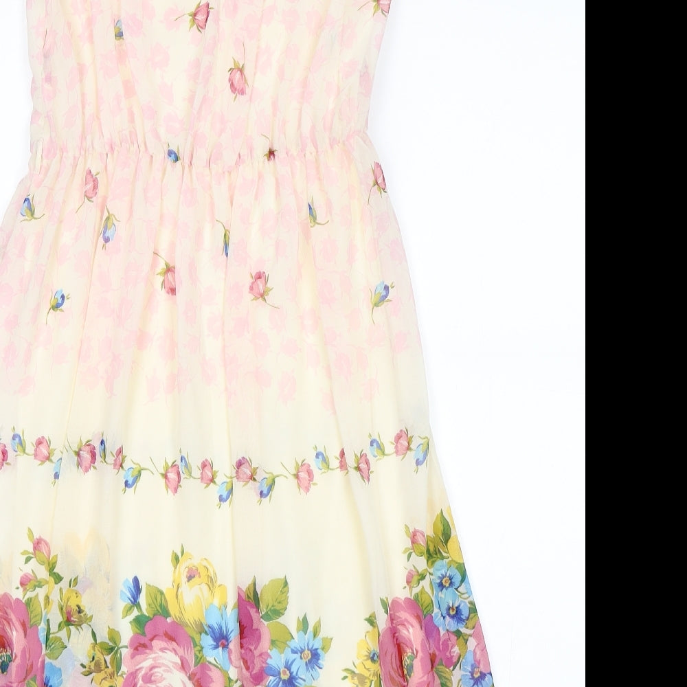 Primark Womens Pink Floral  Fit & Flare  Size 12