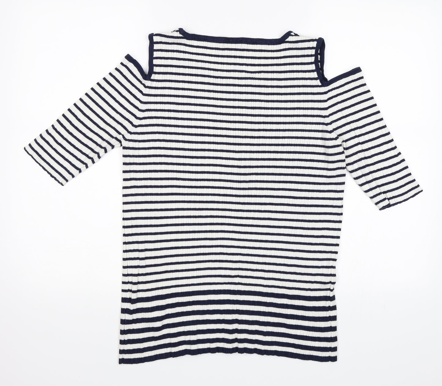F&F Womens Blue Striped  Basic T-Shirt Size 20