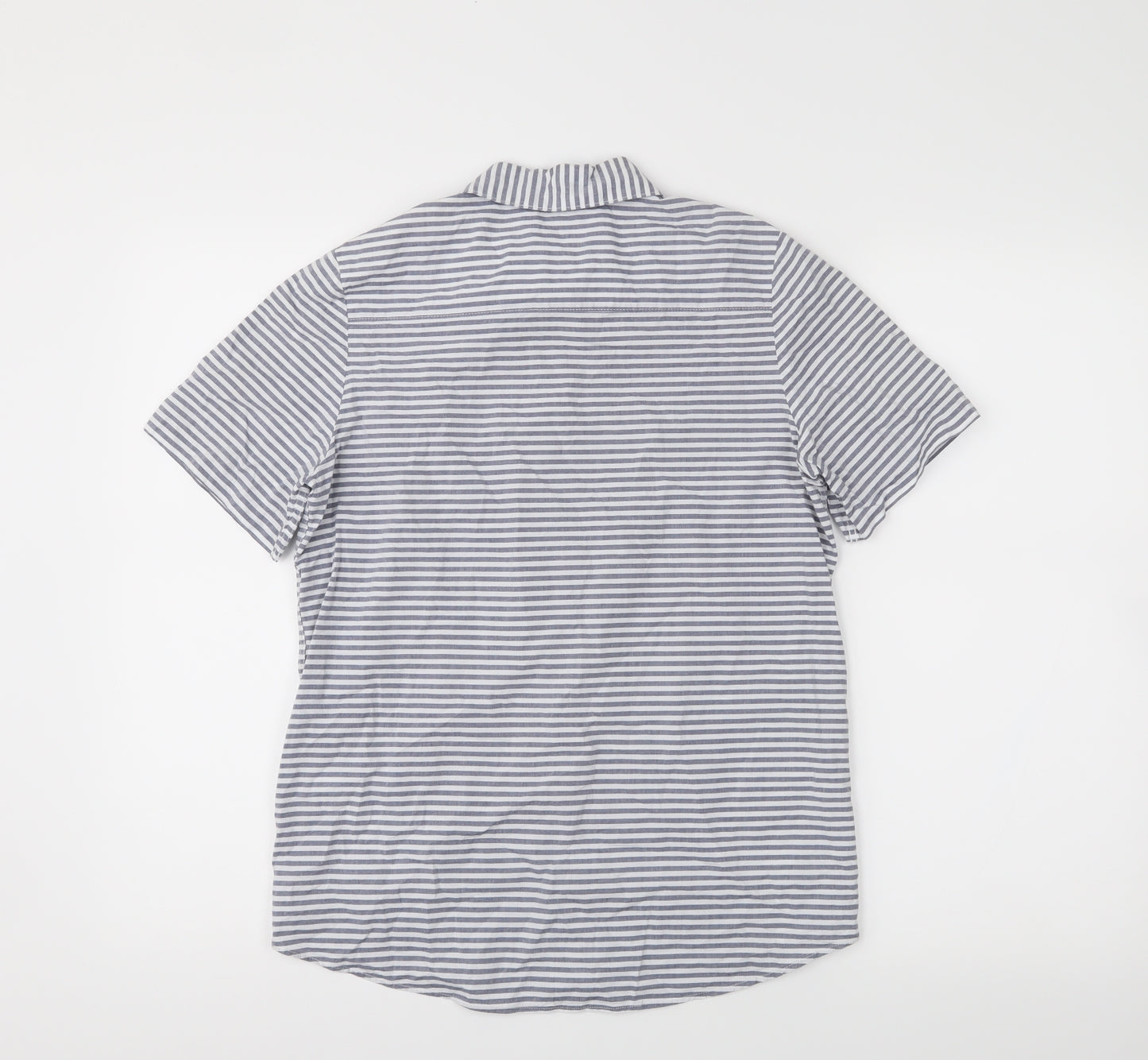 H&M Boys Grey Striped  Basic Button-Up Size 12-13 Years