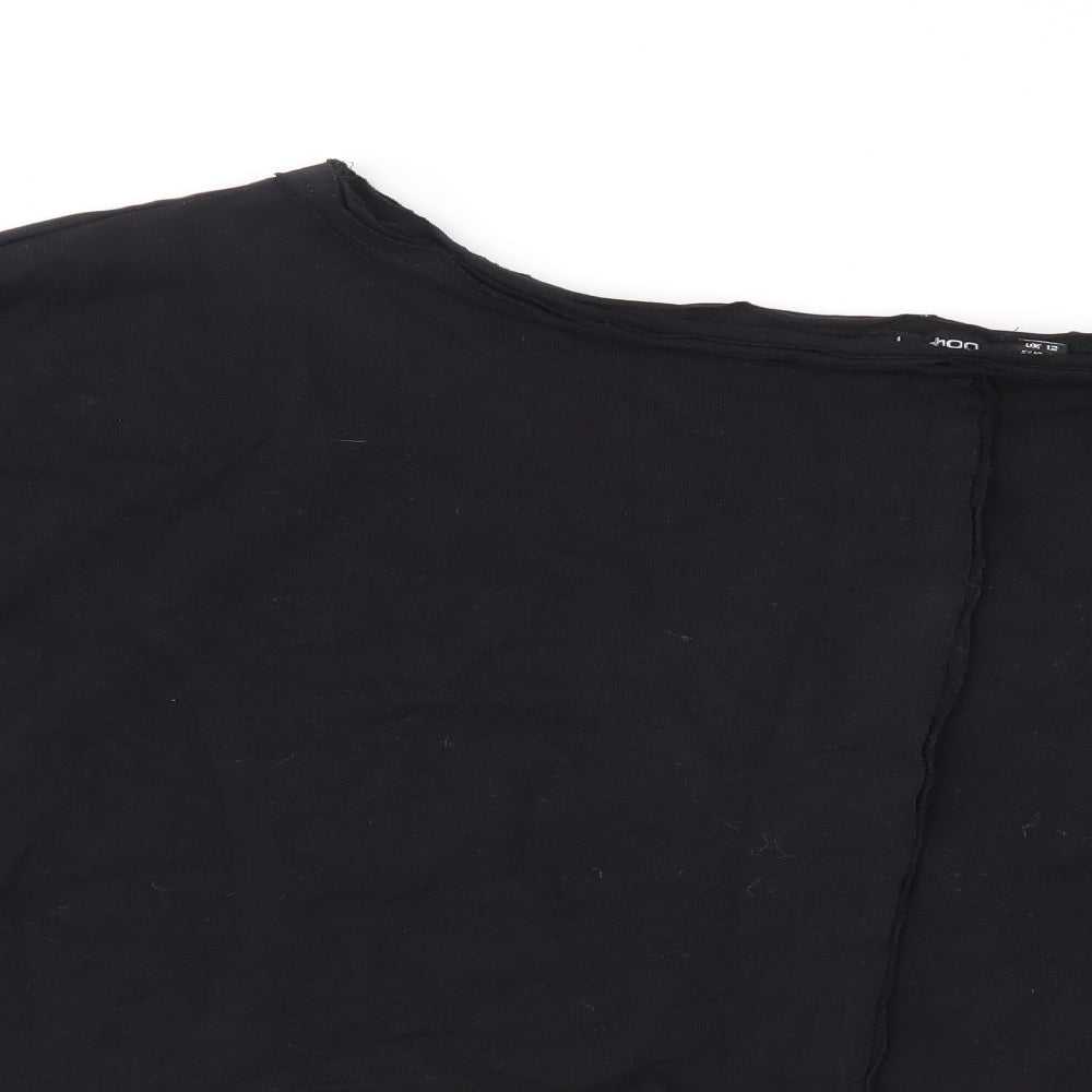 Boohoo Womens Black   Cropped T-Shirt Size 12