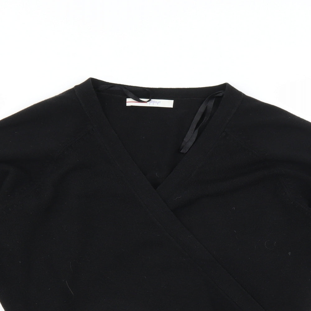 Papaya Womens Black   Cardigan Jumper Size 16  - Wrap