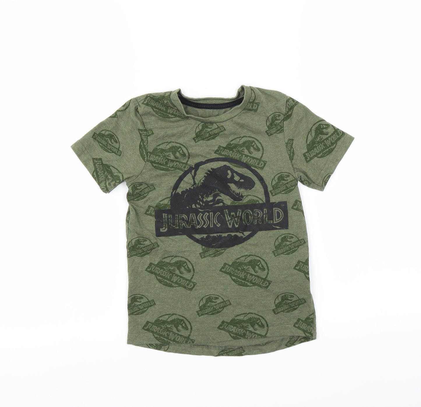 Nutmeg Boys Green   Basic T-Shirt Size 5-6 Years  - Jurassic World