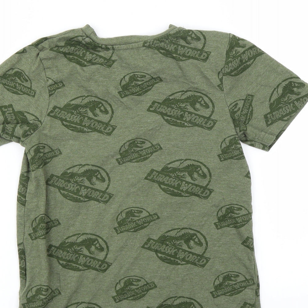 Nutmeg Boys Green   Basic T-Shirt Size 5-6 Years  - Jurassic World