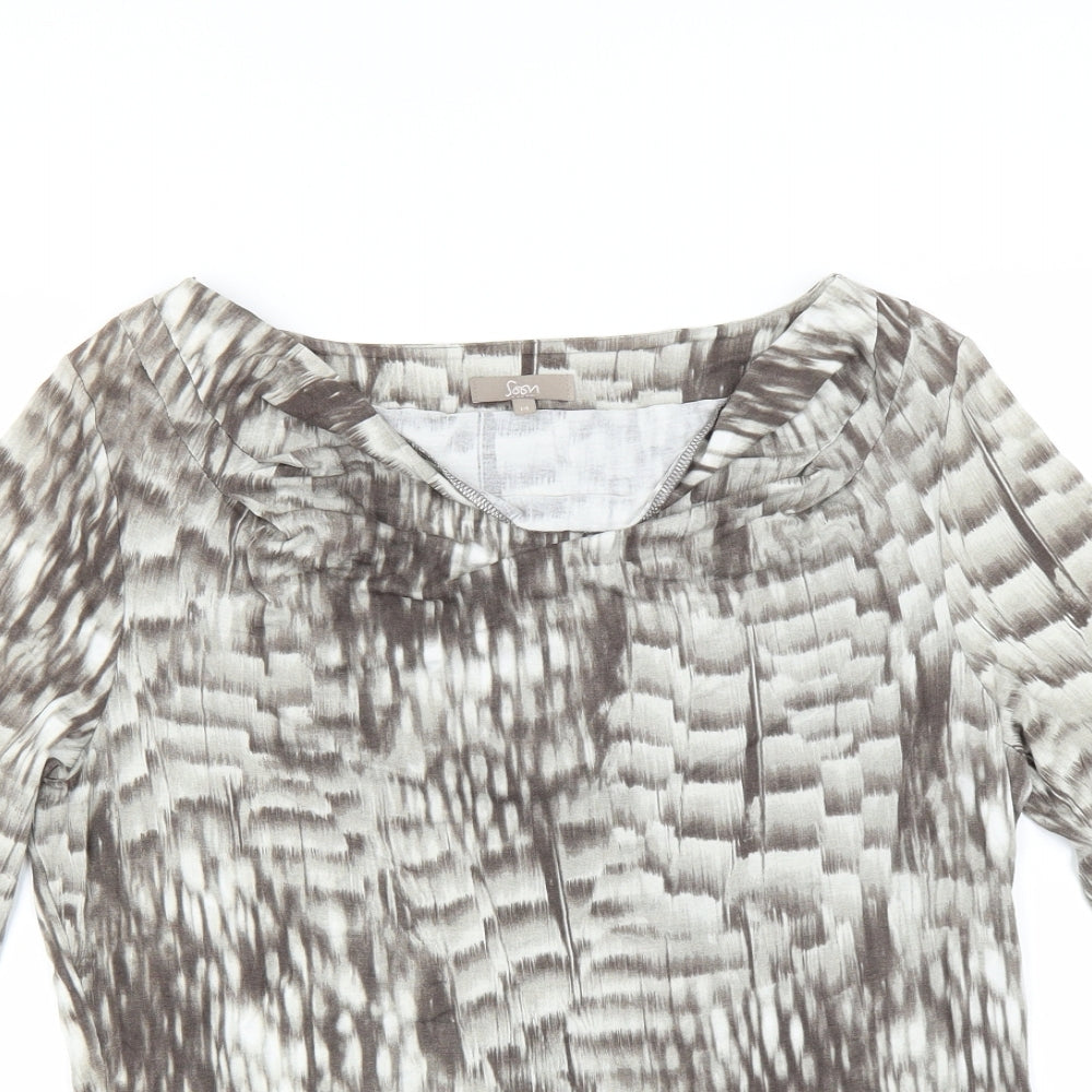 Soon Womens Grey   Basic Blouse Size 14