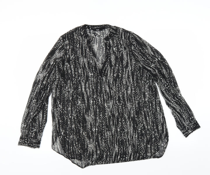 F&F Womens Black Basic Blouse Size 12