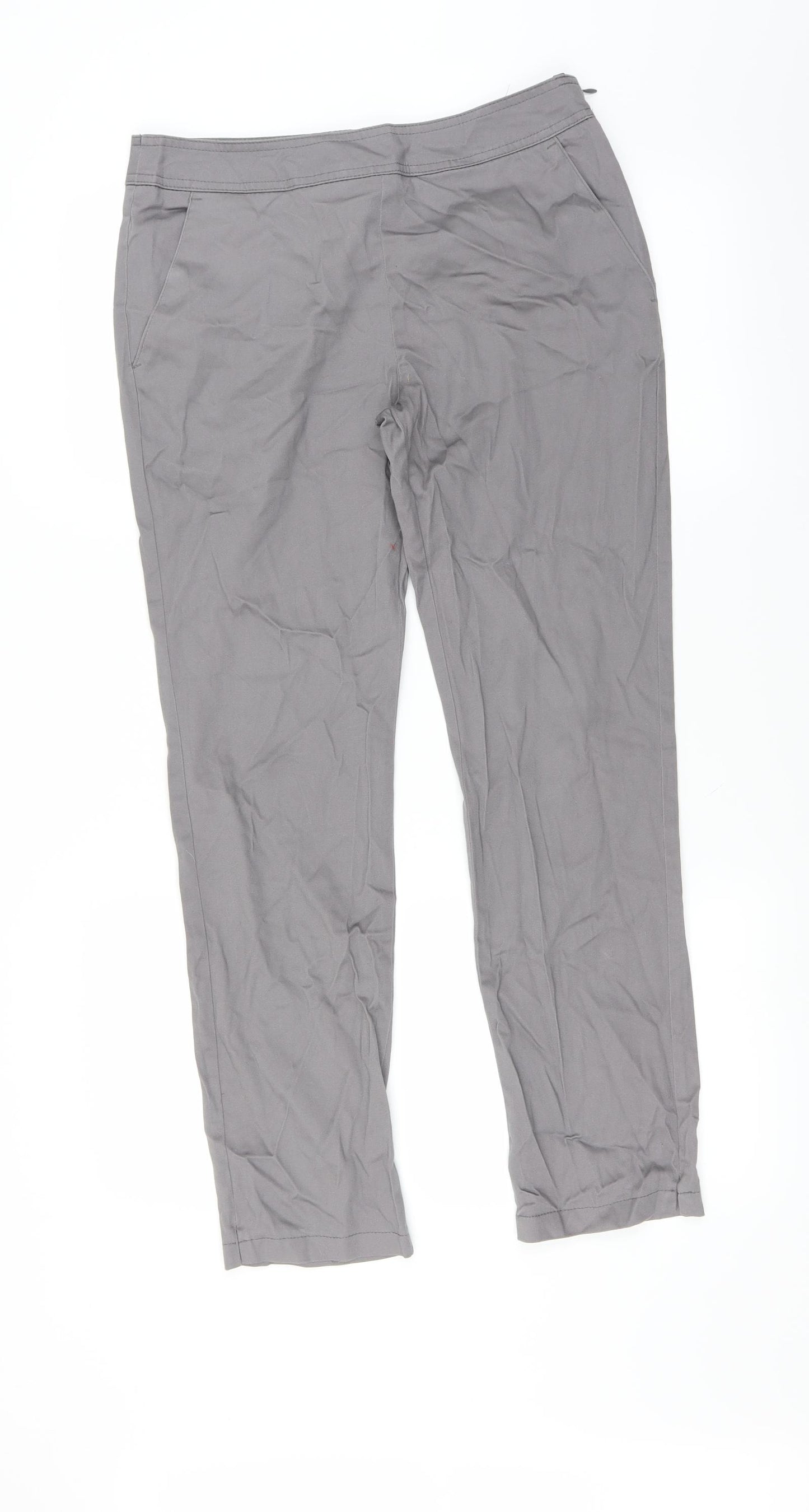 Peacocks Womens Grey   Trousers  Size 10 L28 in