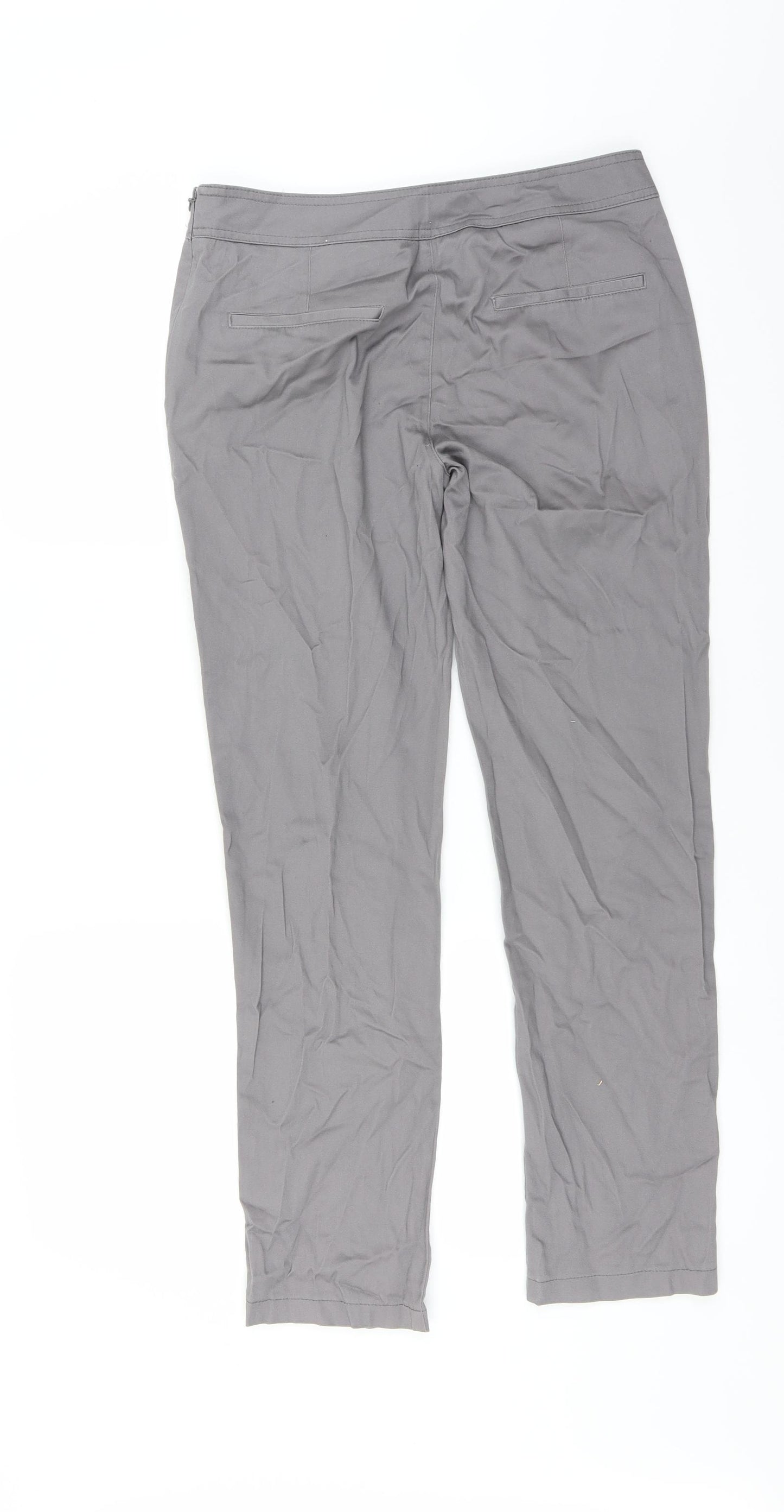 Peacocks Womens Grey   Trousers  Size 10 L28 in