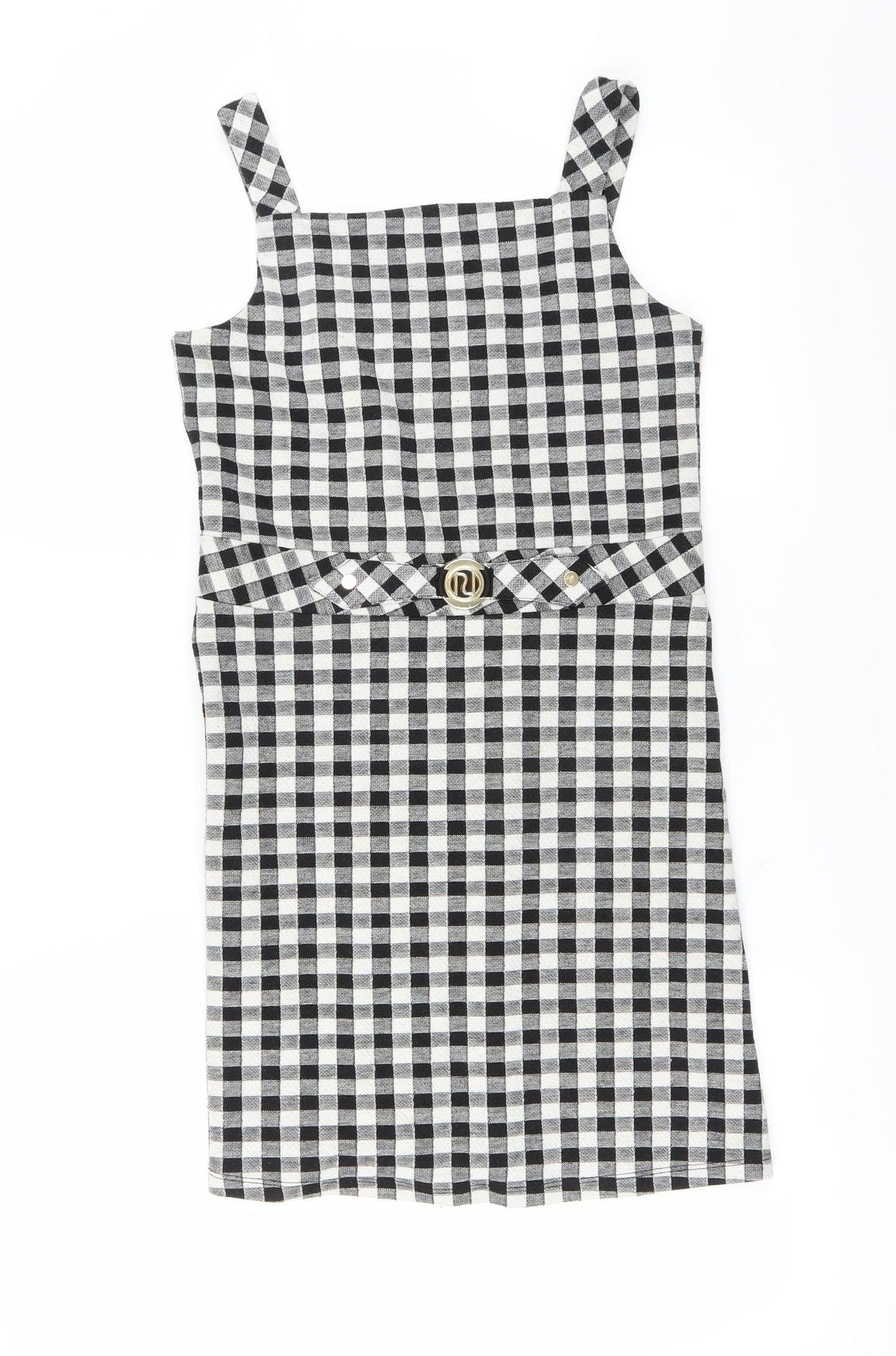 River Island Girls Black Check  Shift  Size 11-12 Years