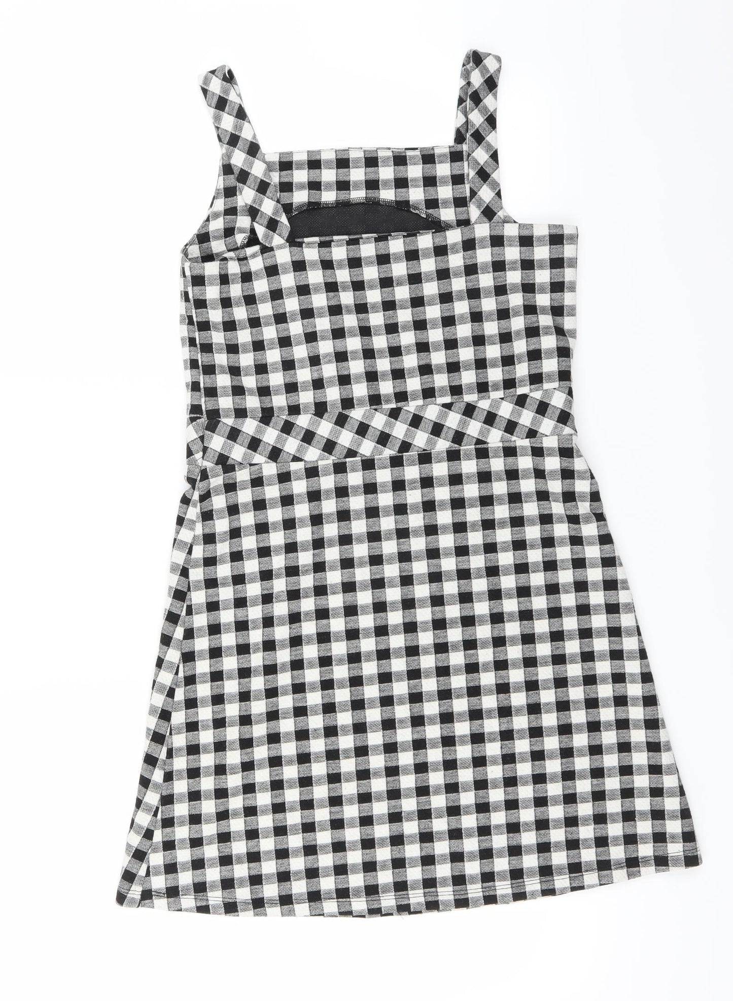 River Island Girls Black Check  Shift  Size 11-12 Years