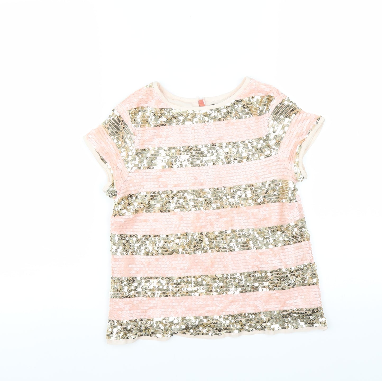Autograph Girls Pink Striped  Basic Blouse Size 8-9 Years