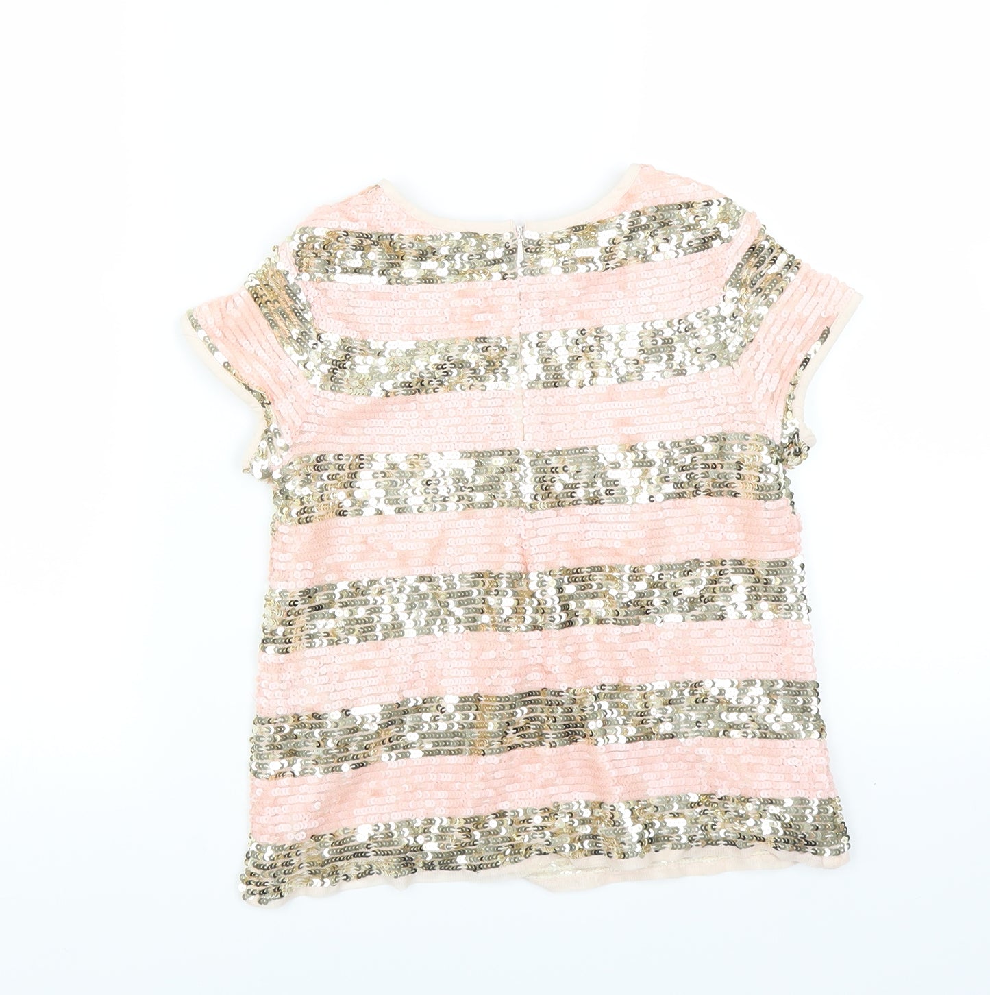 Autograph Girls Pink Striped  Basic Blouse Size 8-9 Years