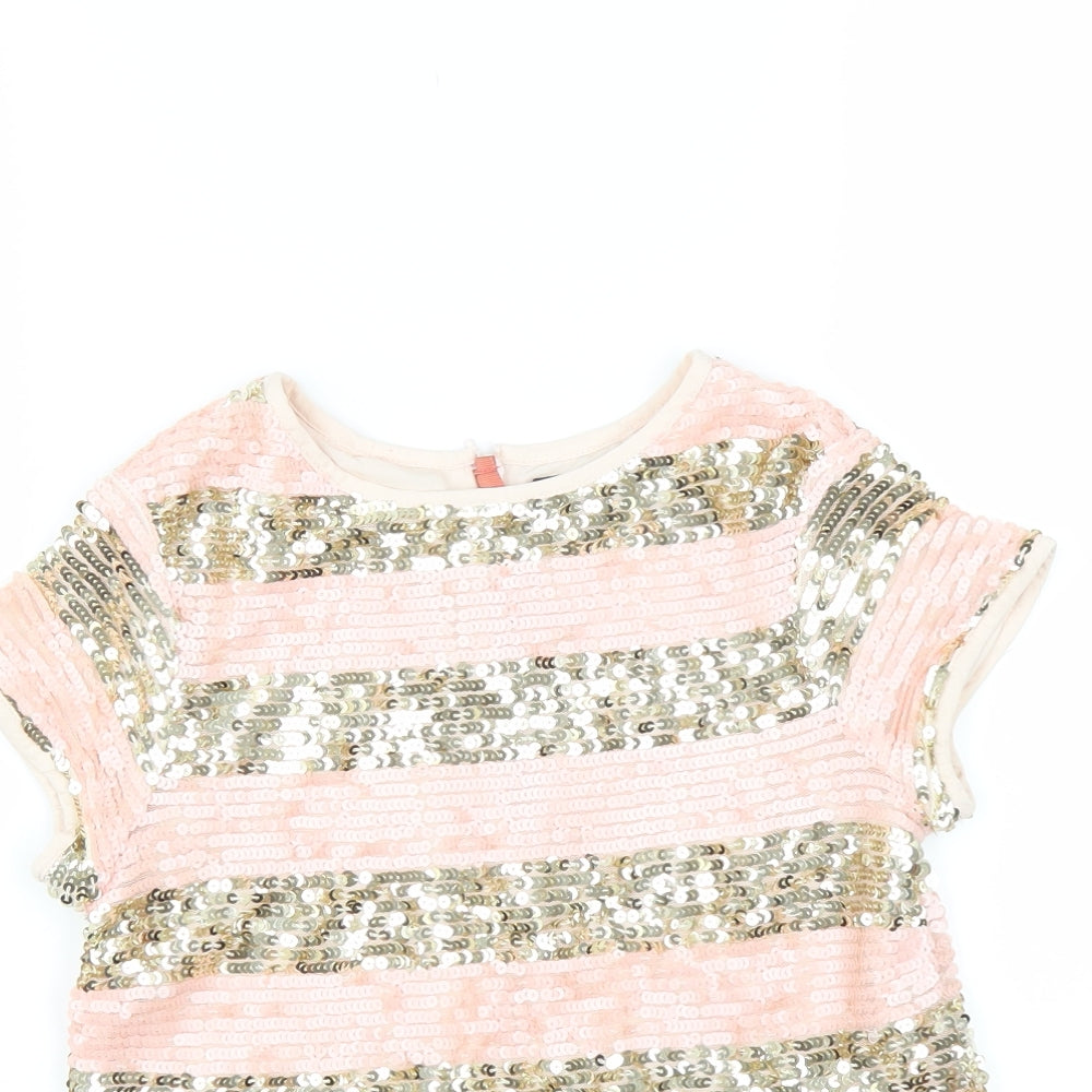 Autograph Girls Pink Striped  Basic Blouse Size 8-9 Years