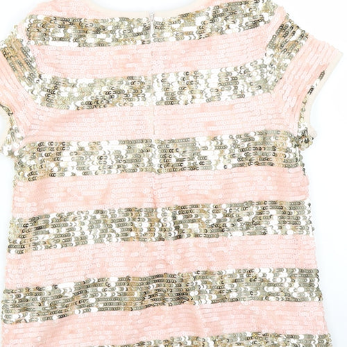 Autograph Girls Pink Striped  Basic Blouse Size 8-9 Years