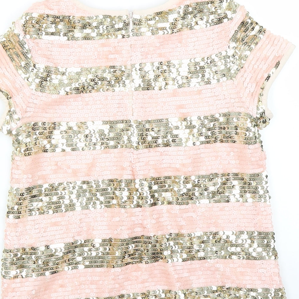 Autograph Girls Pink Striped  Basic Blouse Size 8-9 Years