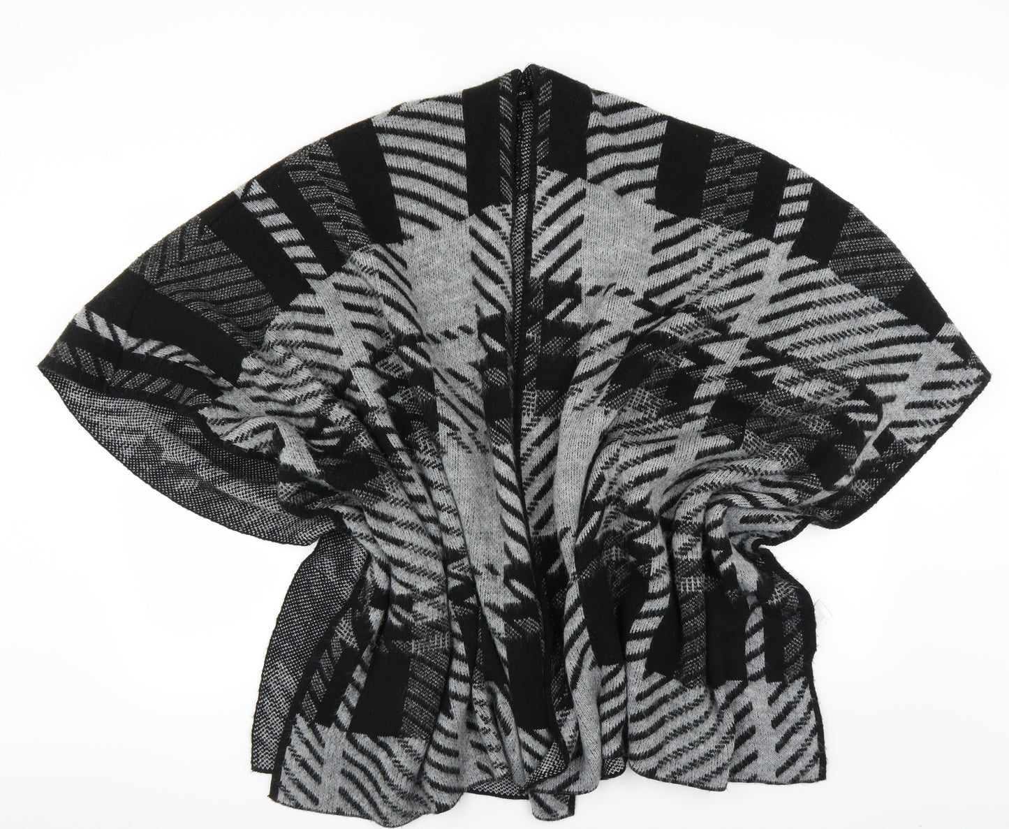 New Look Womens Black Geometric   Shawl/Wrap