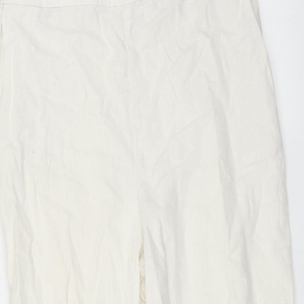 Preworn Womens White   Cropped Trousers Size 14