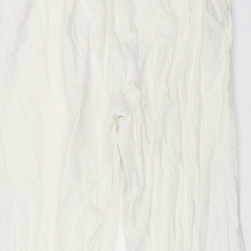 Preworn Womens White   Cropped Trousers Size 14