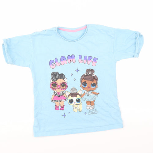 Nutmeg Girls Blue   Basic T-Shirt Size 8-9 Years  - LOL Surprise! Dolls