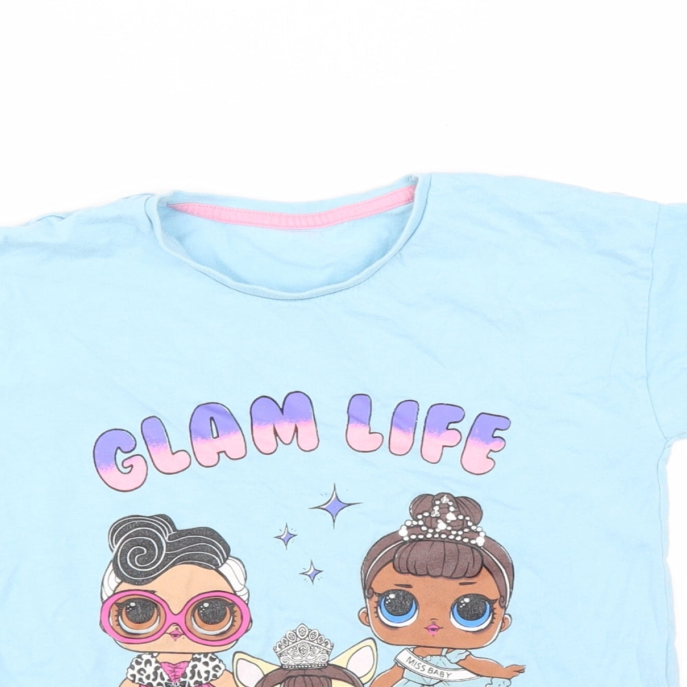 Nutmeg Girls Blue   Basic T-Shirt Size 8-9 Years  - LOL Surprise! Dolls